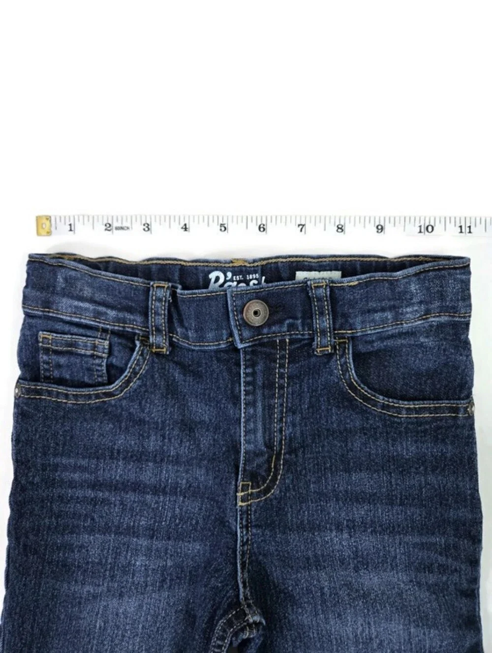 Oshkosh B'Gosh Dark Blue Wash Classic Fit Adjustable Waist Denim Jeans Boys 5/5A